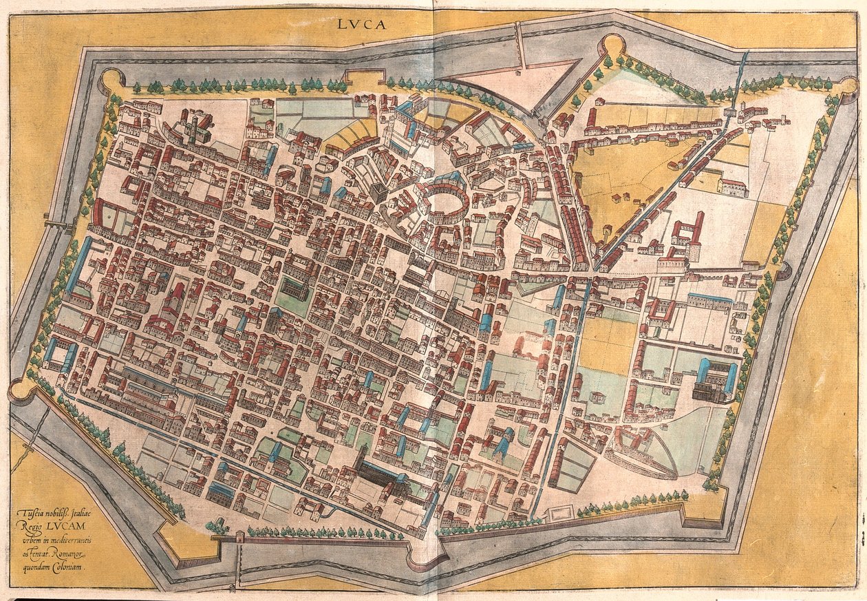 Lucca, Italia (kaiverrus tekijältä Franz Hogenberg
