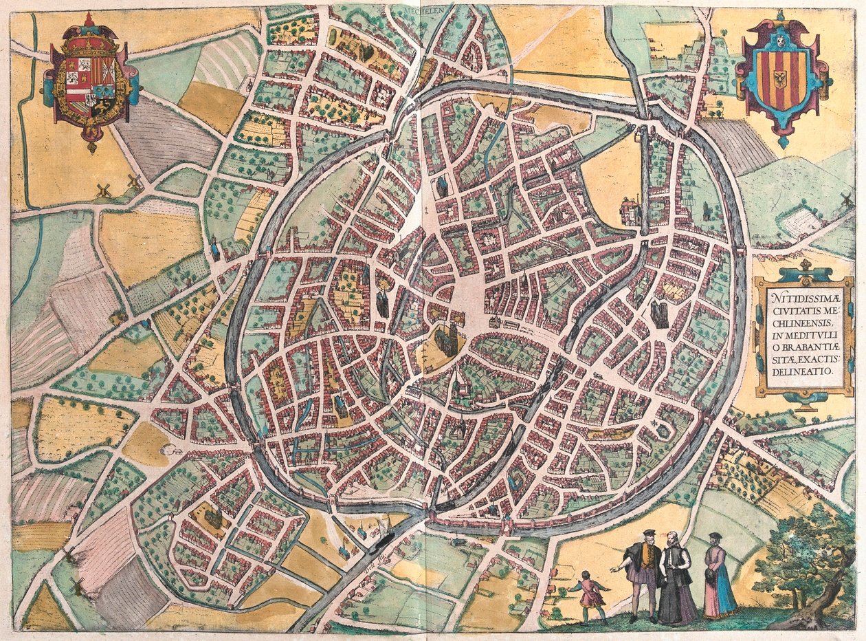 Mechelen, Belgia (kaiverrus tekijältä Franz Hogenberg