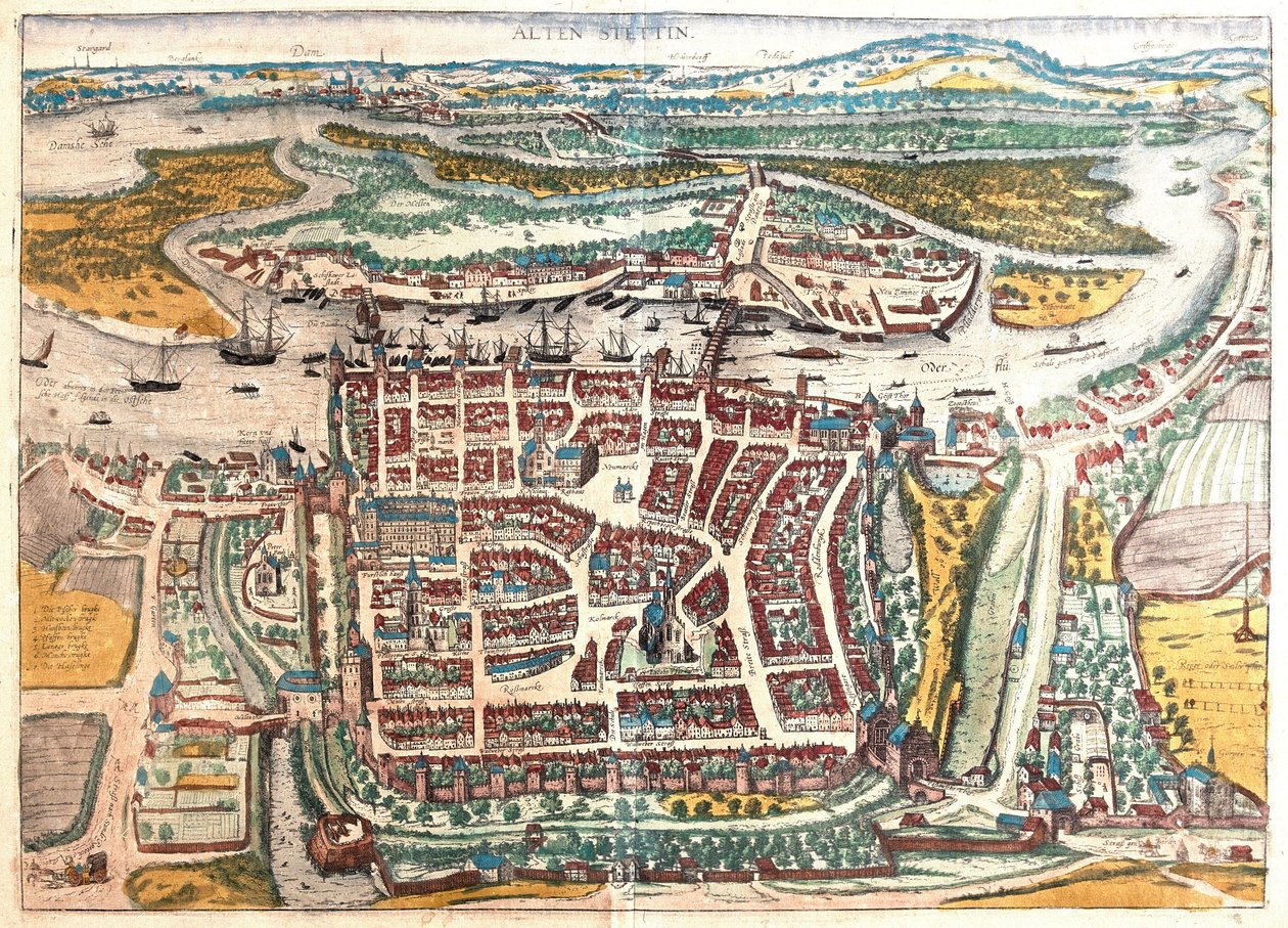 Szczecin, Puola (kaiverrus tekijältä Franz Hogenberg