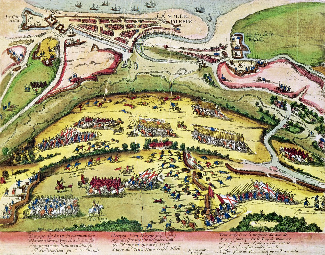 Dieppen piiritys 1589, 1589-1592 tekijältä Franz Hogenberg