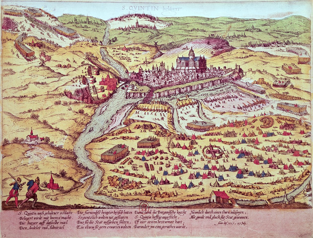 St. Quentinin piiritys, 27. heinäkuuta 1557 tekijältä Franz Hogenberg