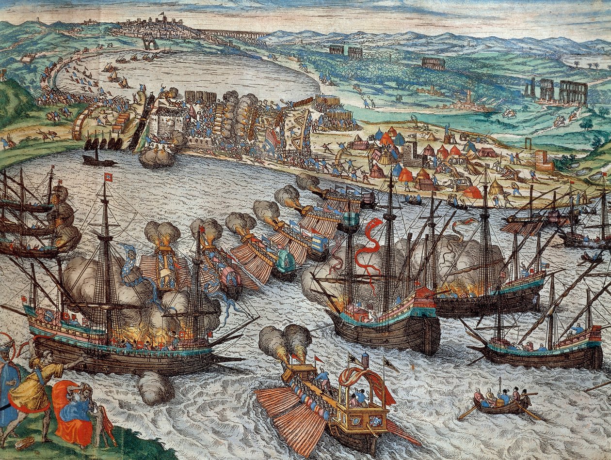 Charles V:n La Goulette ja Tunisin vangitseminen tekijältä Franz Hogenberg