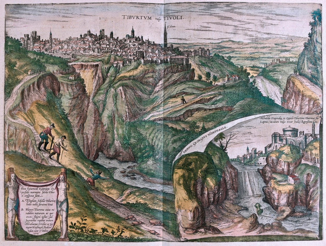 Tivoli, Italia (kaiverrus tekijältä Franz Hogenberg