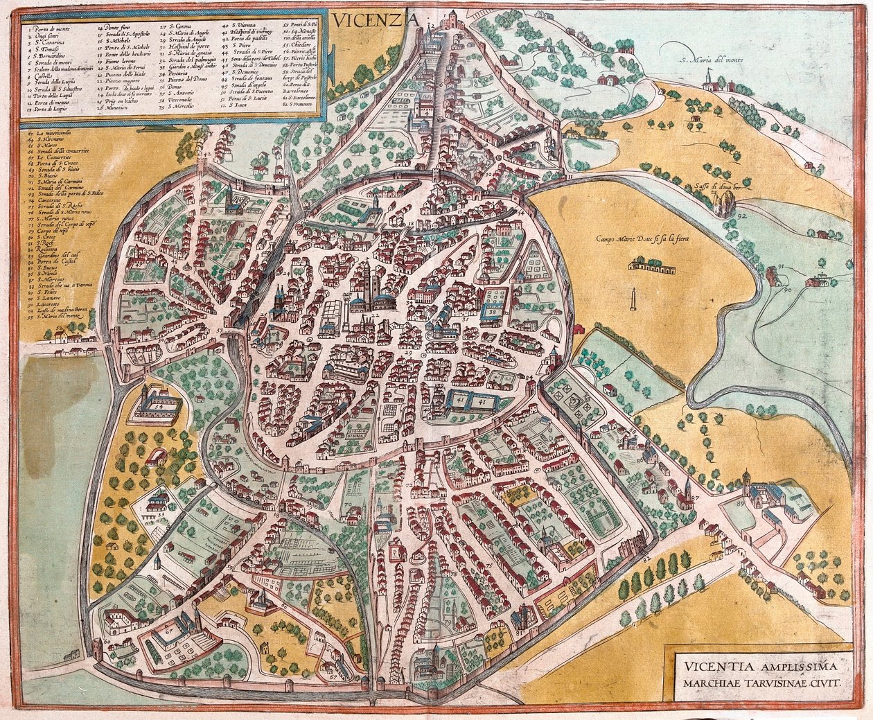Vicenza, Italia (kaiverrus tekijältä Franz Hogenberg
