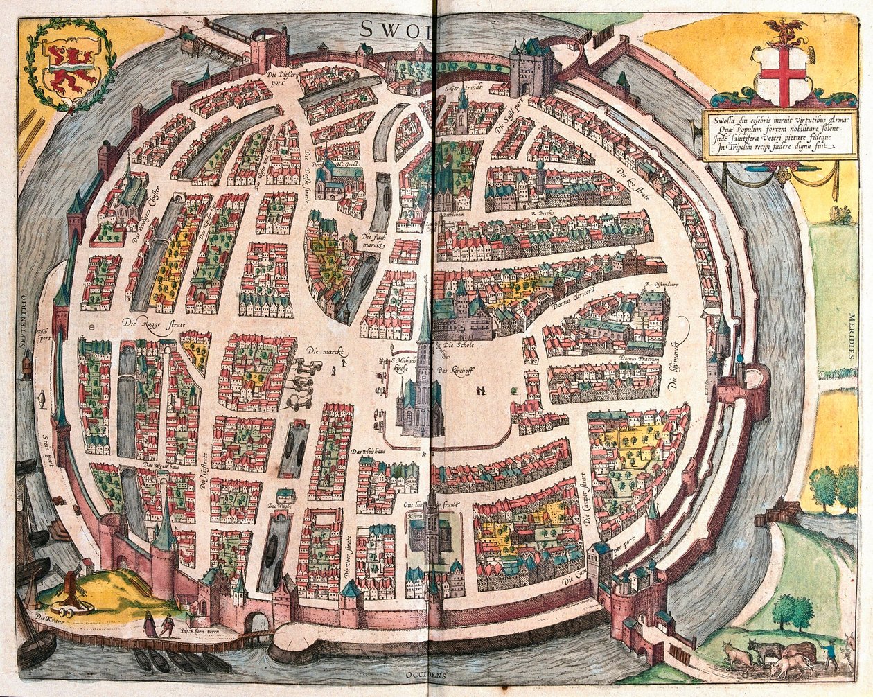 Zwolle, Alankomaat (kaiverrus tekijältä Franz Hogenberg