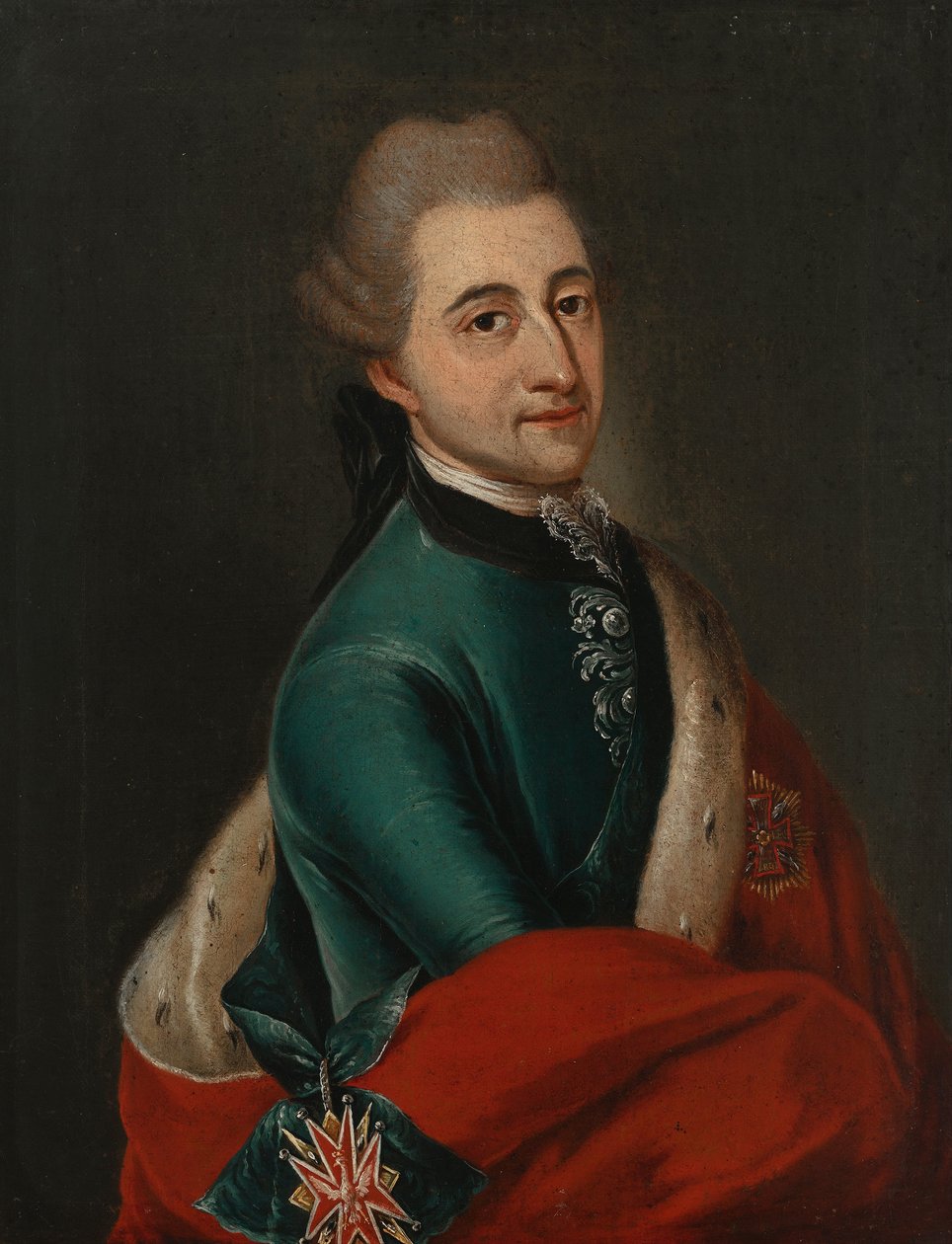 Stanislaw II August Poniatowskin muotokuva, Puolan ja Liettuan liittovaltion kuningas ja suurherttua tekijältä Franz Ignaz Molitor