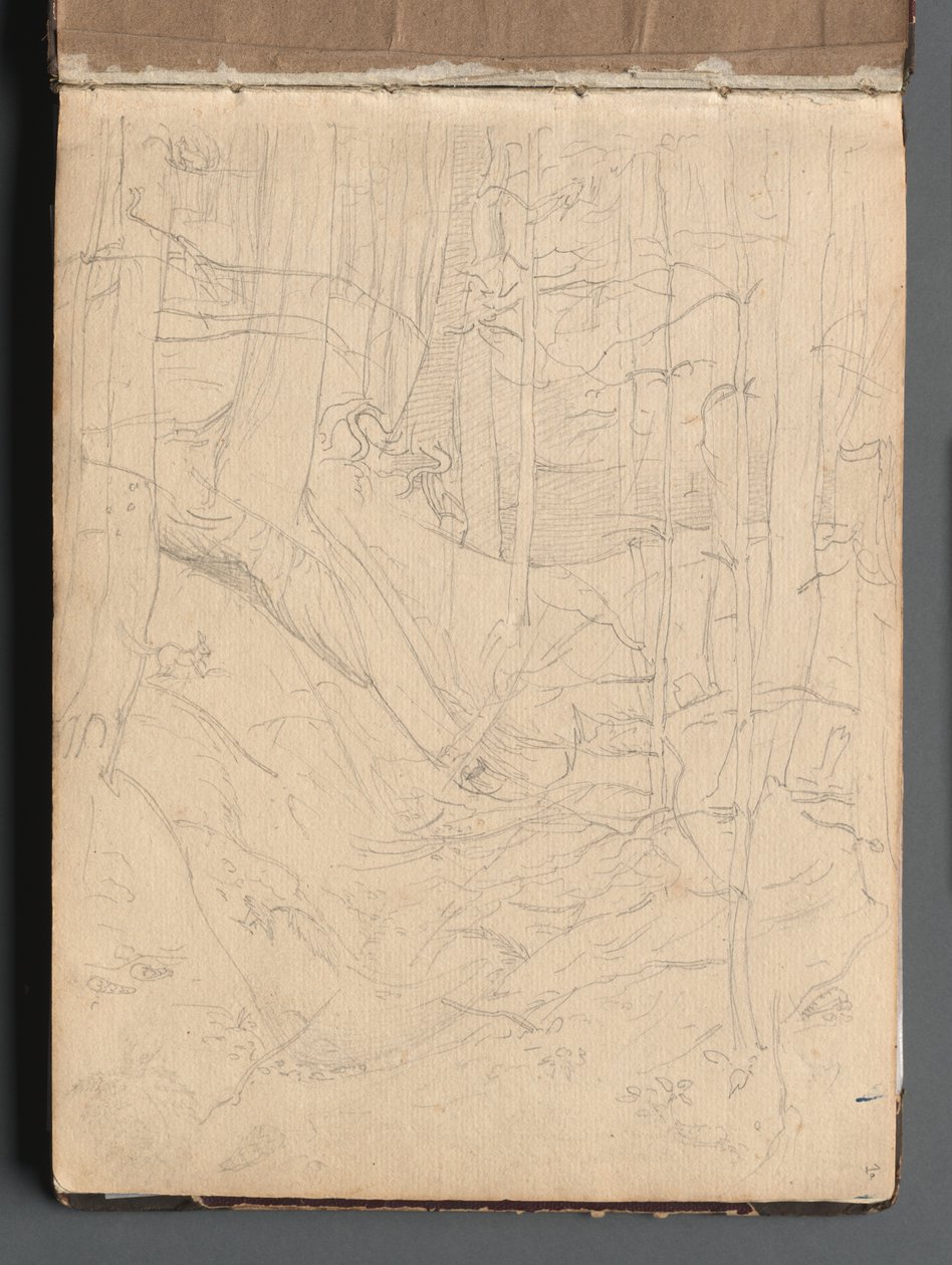 Albumi näkymistä Roomaan ja ympäristöön, Maisematutkimukset, sivu 01a: Roman Landscape. tekijältä Franz Johann Heinrich Nadorp
