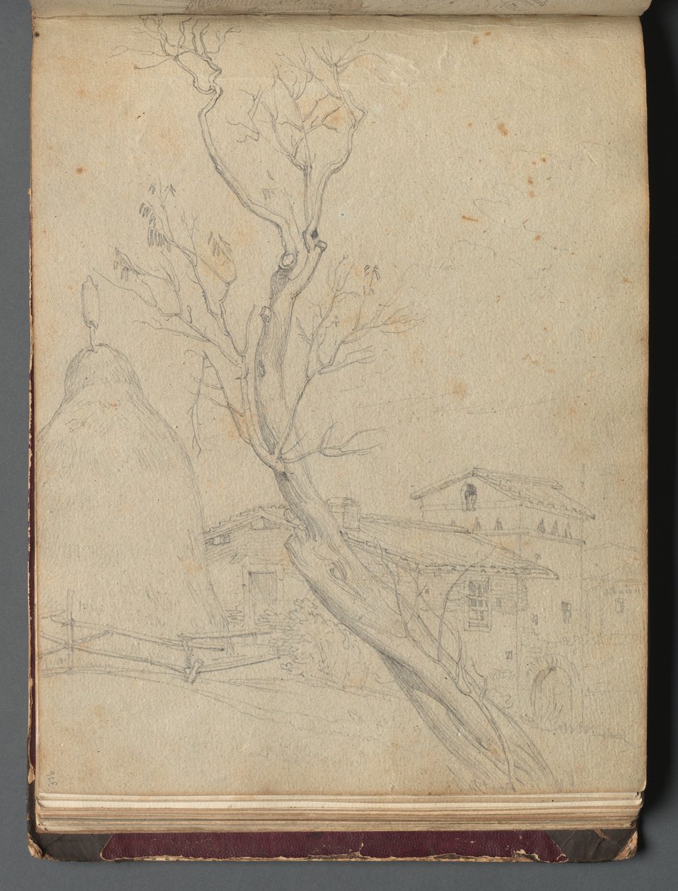 Albumi näkymistä Roomaan ja ympäristöön, Maisematutkimukset, sivu 37b: Roman Landscape. tekijältä Franz Johann Heinrich Nadorp