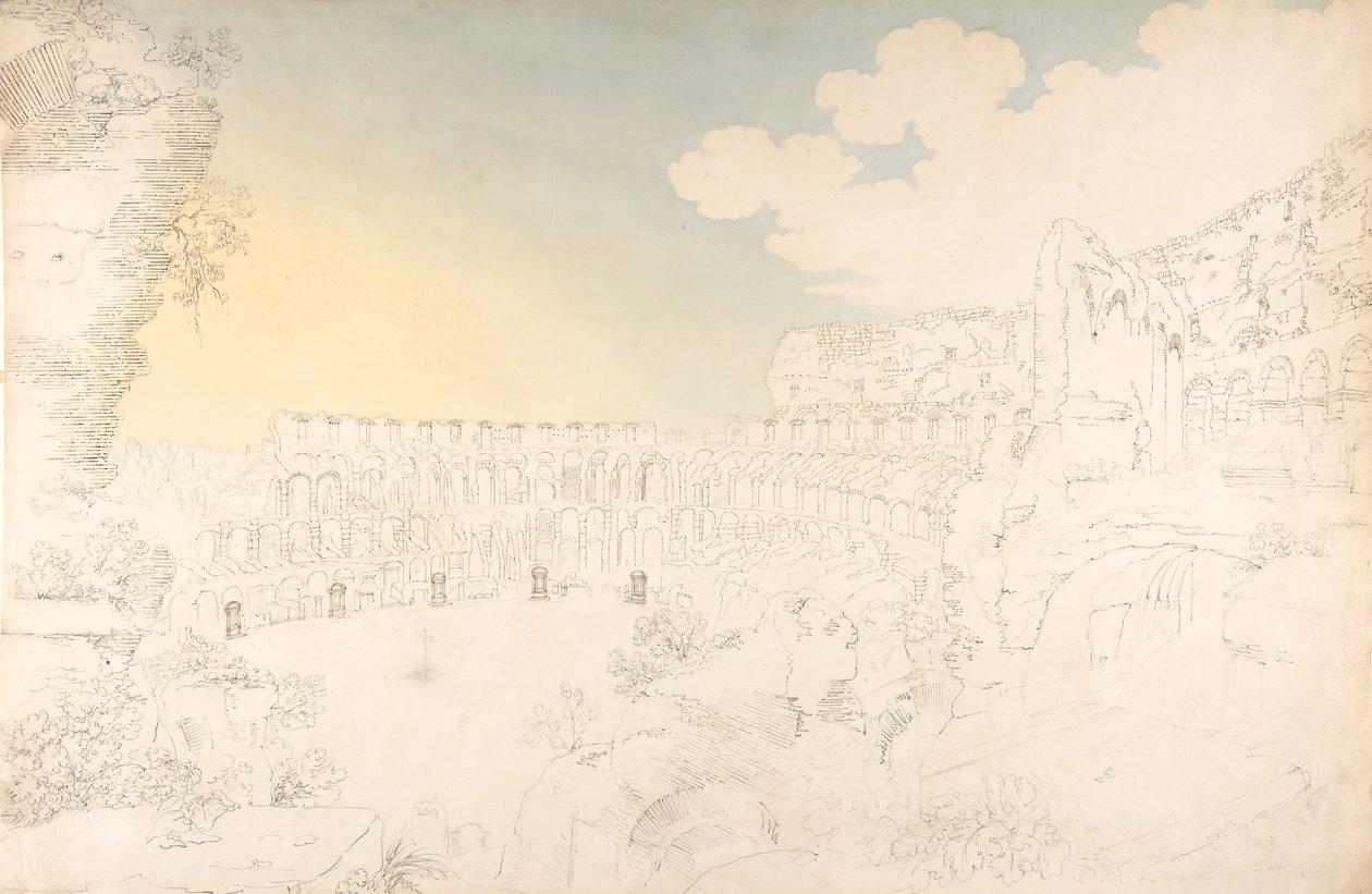 Sisäkuva Colosseumista, 1700-luvun loppu - 1800-luvun alku. tekijältä Franz Kaisermann