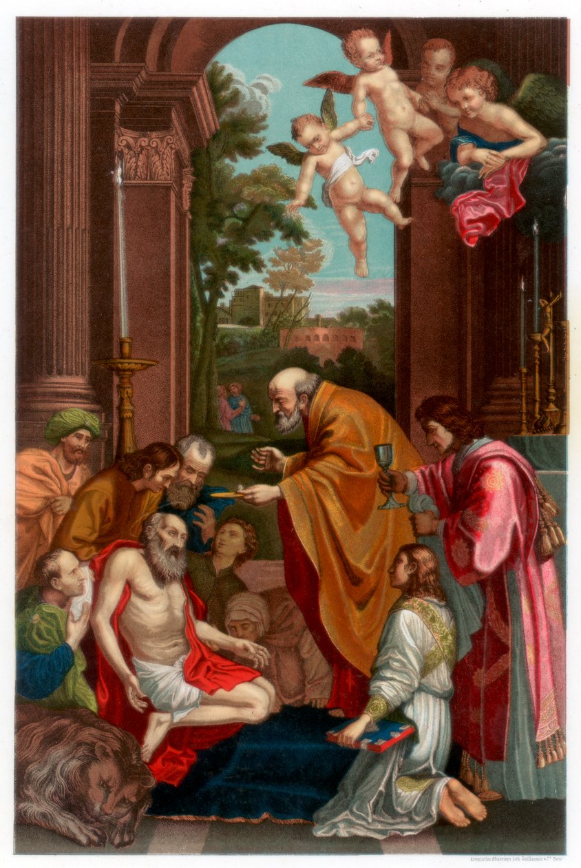Pyhän Hieromuksen viimeinen ehtoollinen, 1614 1870 tekijältä Franz Kellerhoven