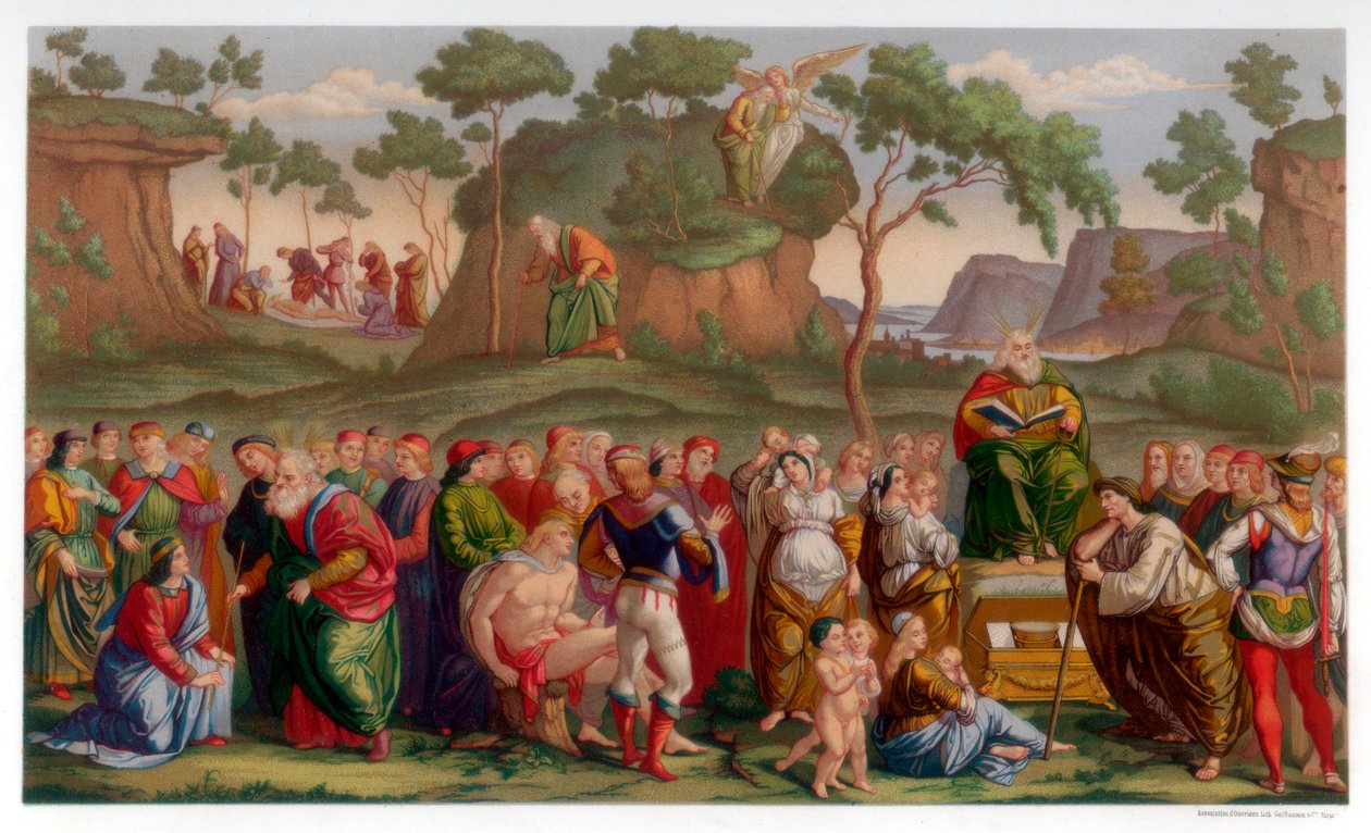 Mosessin testamentti ja kuolema, 1481-1482 1870 tekijältä Franz Kellerhoven