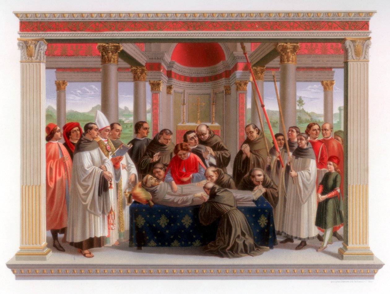 Obsequies of St Francis, 1482-1485 1870 tekijältä Franz Kellerhoven