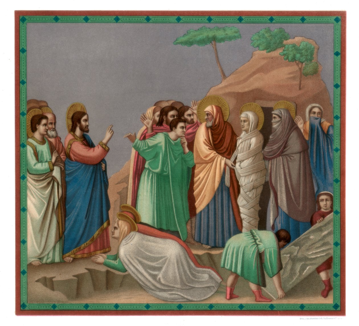 Kohtauksia Kristuksen elämästä: Lasaruksen herättäminen, 1304-1305 1870 tekijältä Franz Kellerhoven