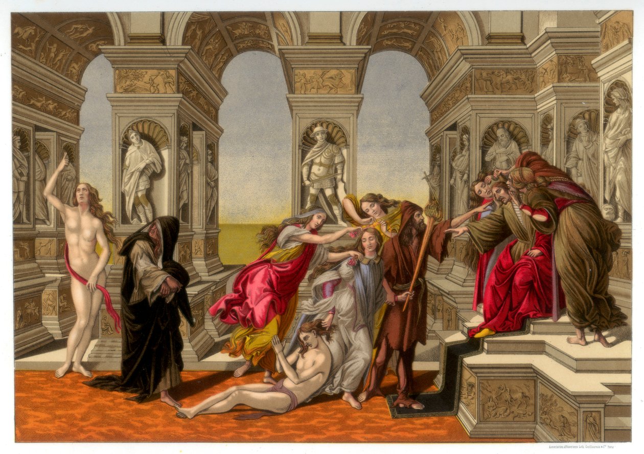 The Calumny of Apelles, 1494-1495 1870 tekijältä Franz Kellerhoven
