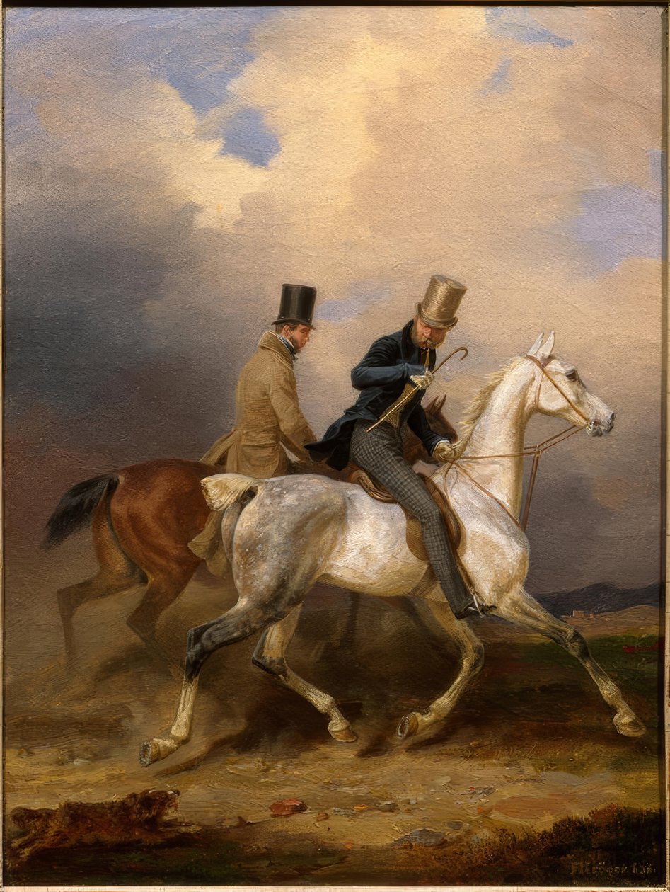 Prinssi Wilhelmin ratsastusretki taiteilijan seurassa tekijältä Franz Krüger