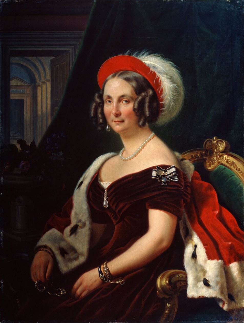 Hannoverin kuningatar Frederican muotokuva, 1778-1841, 1800-luku. tekijältä Franz Krüger