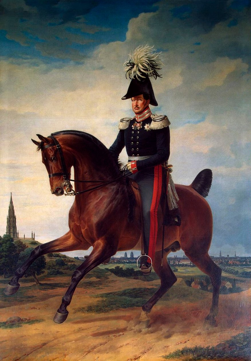 "Preussin Frederick William III:n ratsastusmuotokuva", 1797-1840, 1831. tekijältä Franz Kruguer