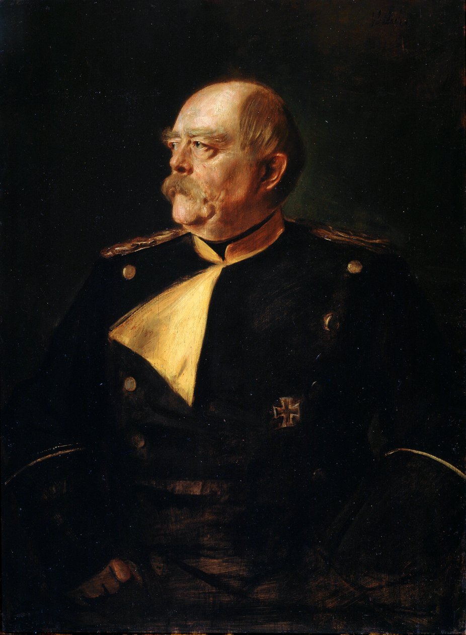 Kansleri Otto von Bismarckin muotokuva univormussa, 1815-1898, 1800-luku. tekijältä Franz von Lenbach