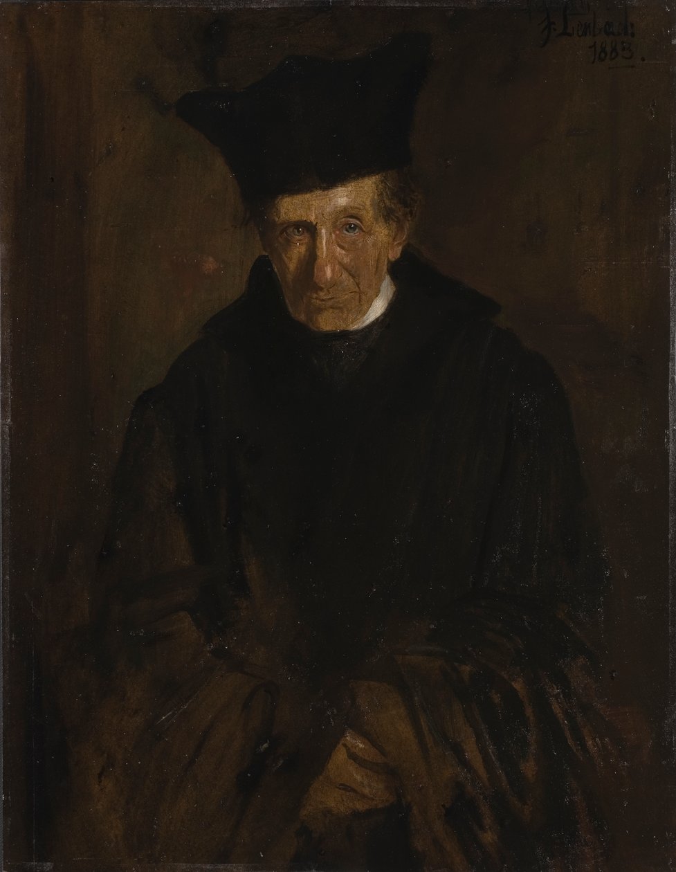 Ignaz von Dollingerin muotokuva 1799-1890, 1883. tekijältä Franz von Lenbach