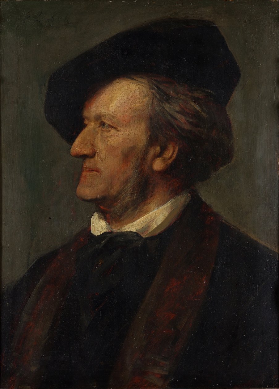 Säveltäjä Richard Wagnerin muotokuva 1813-1883 tekijältä Franz von Lenbach