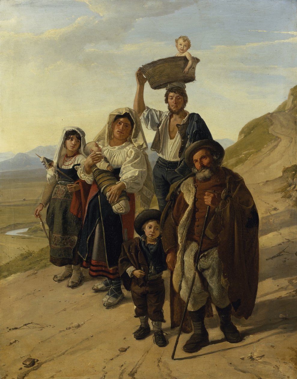 Italian talonpojat Albanossa (öljy kankaalle) tekijältä Franz Ludwig Catel