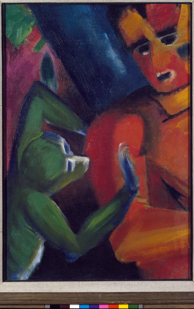 Mies ja pieni apina tekijältä Franz Marc