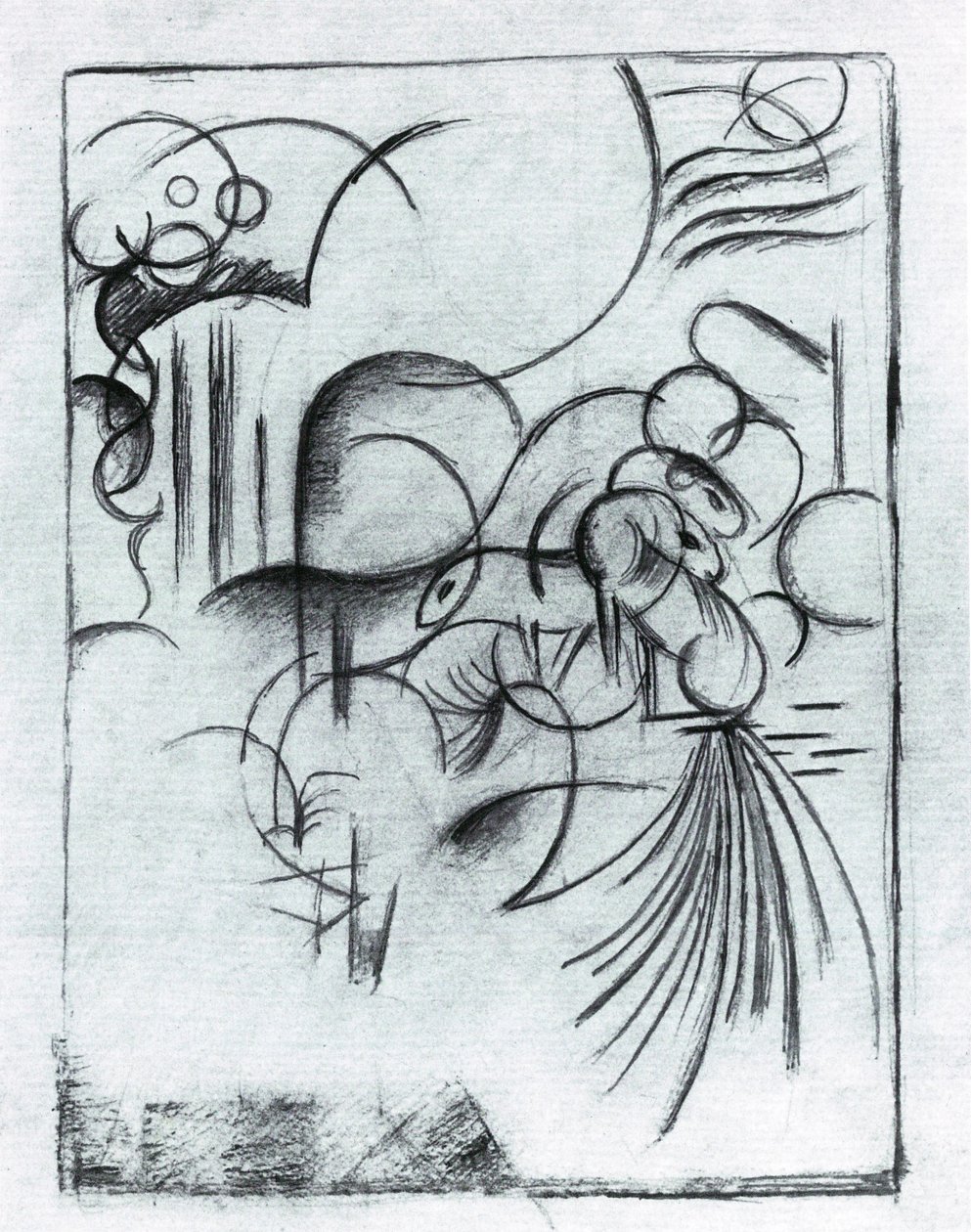 Abstrakti koostumus tekijältä Franz Marc