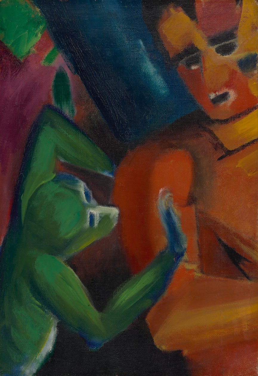 Äffchen und Mensch tekijältä Franz Marc