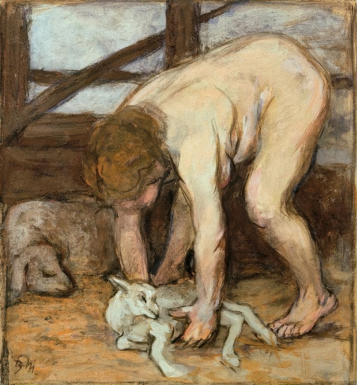 Alaston lapsen kanssa tekijältä Franz Marc