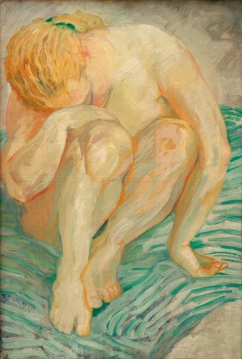 Aktstudie (Weiblicher Akt) tekijältä Franz Marc
