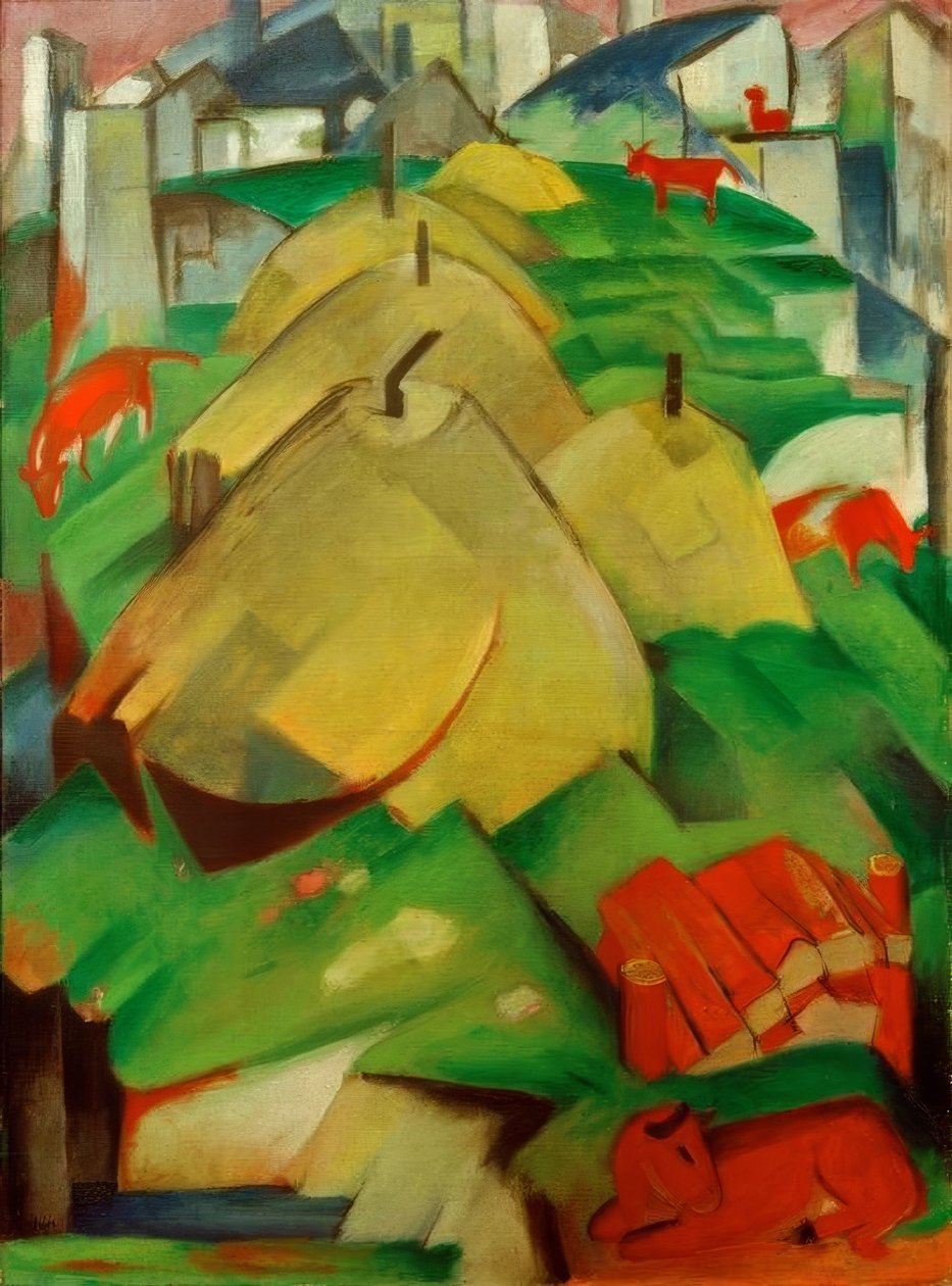 Alpenszene (Streuhocken) tekijältä Franz Marc