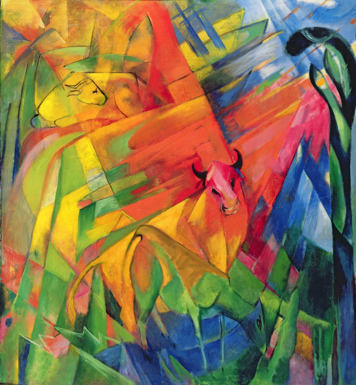 Huonekalut ja erilaiset esineet 1100- ja 1300-luvuilta tekijältä Franz Marc