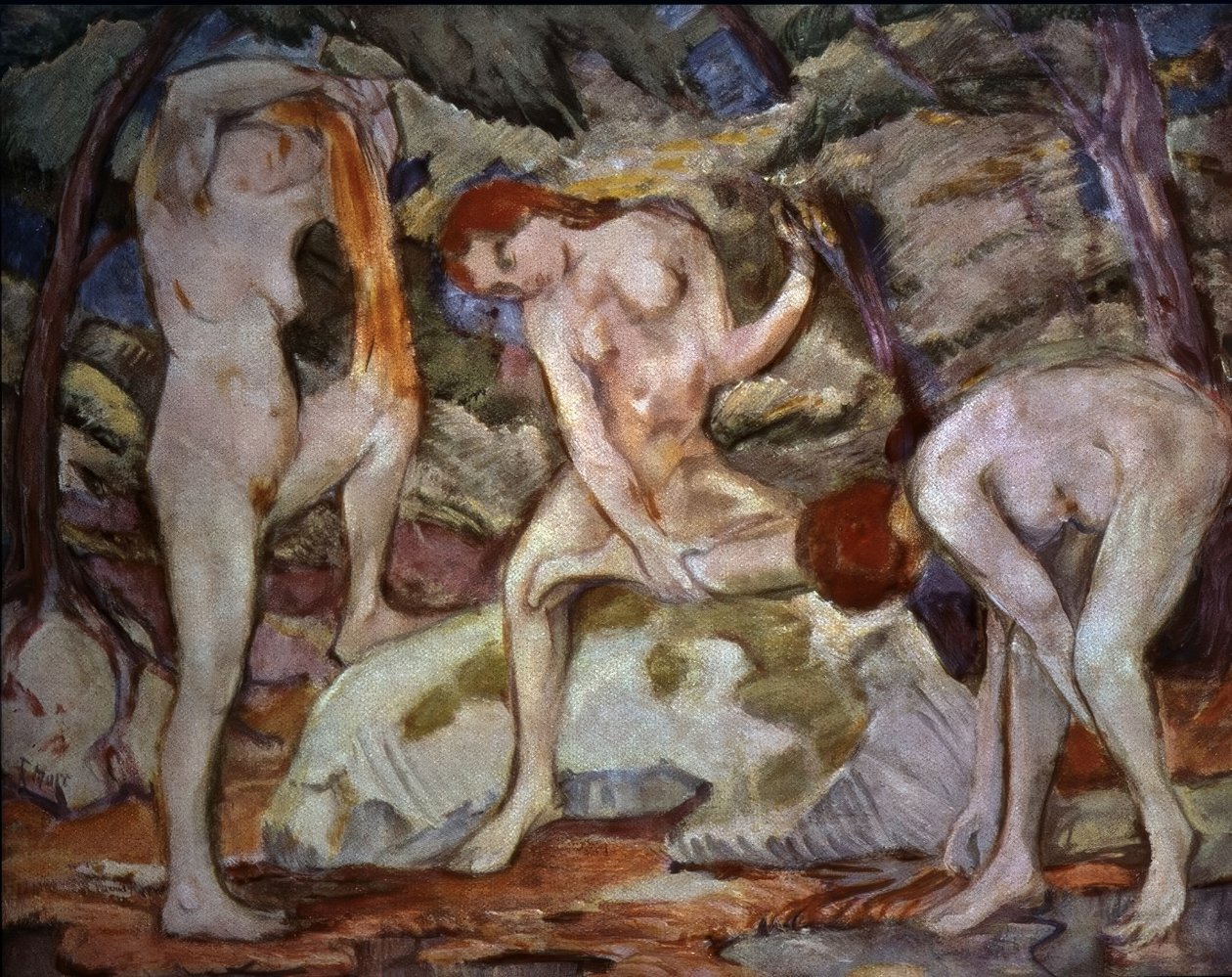 UPIMAT - 1910 - O / L - 106 × 141 tekijältä Franz Marc