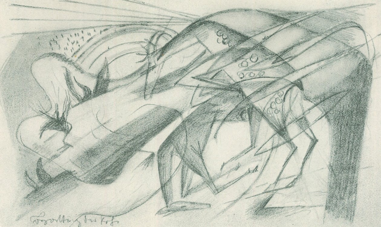 Metsäkauriin parittelu tekijältä Franz Marc