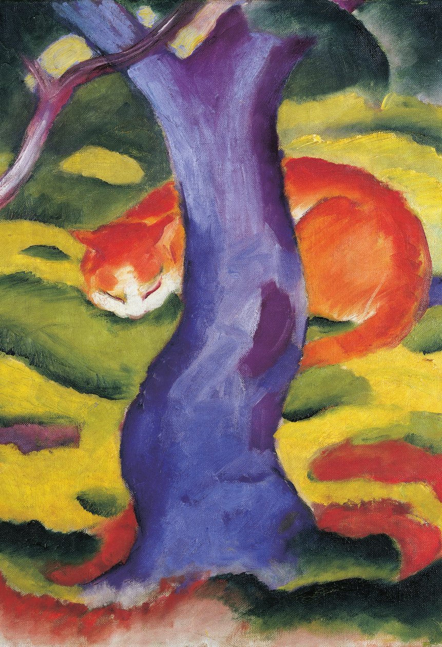 Kissa puun takana, 50x70 cm tekijältä Franz Marc