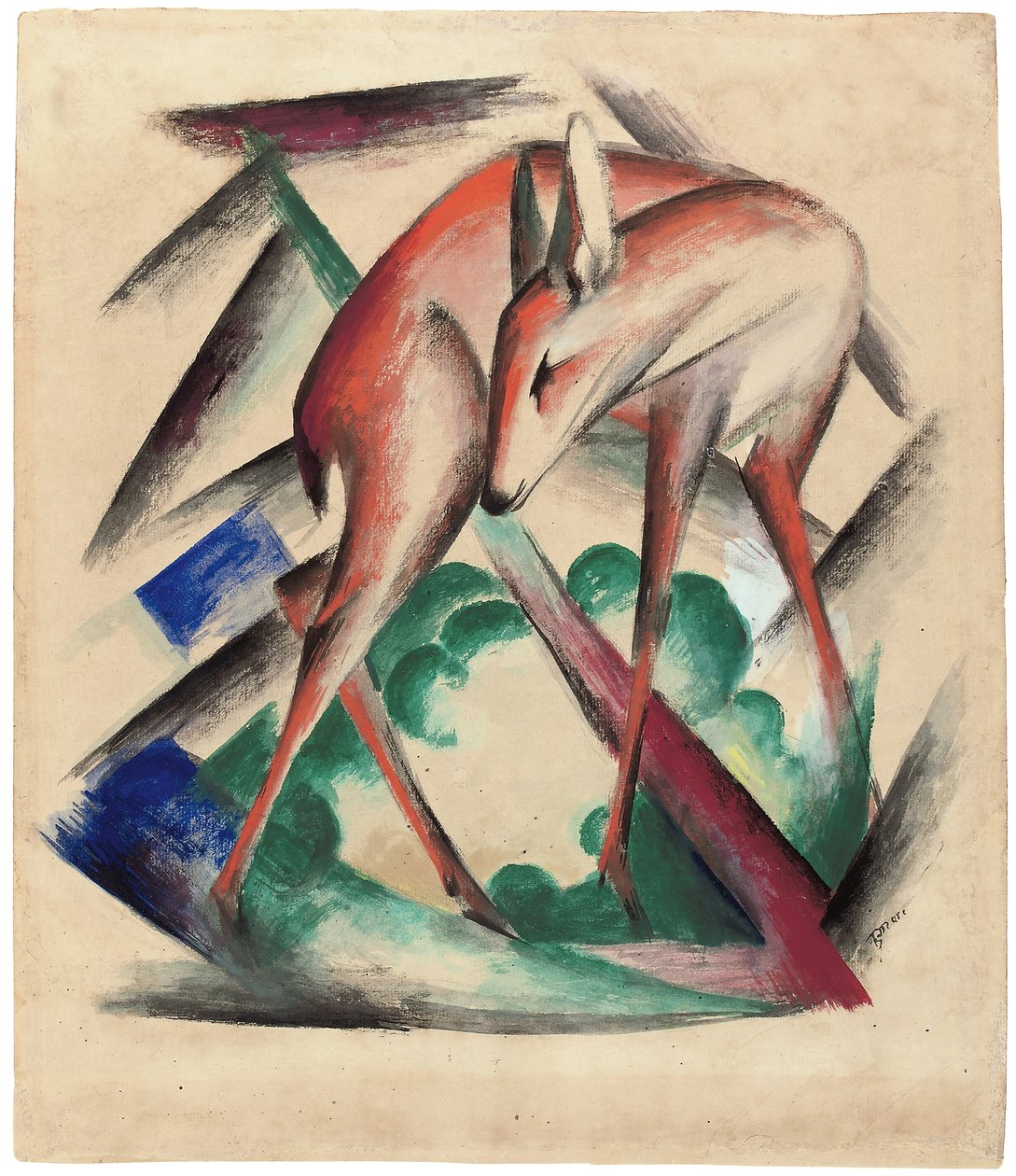 Hirvi, 1912 tekijältä Franz Marc