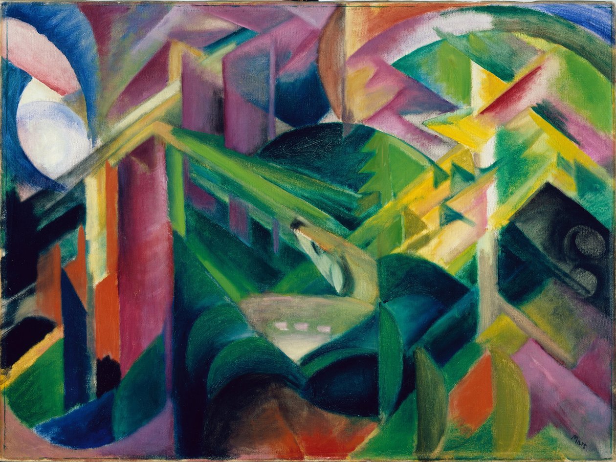 Peuroja Cloister Gardenissa tekijältä Franz Marc