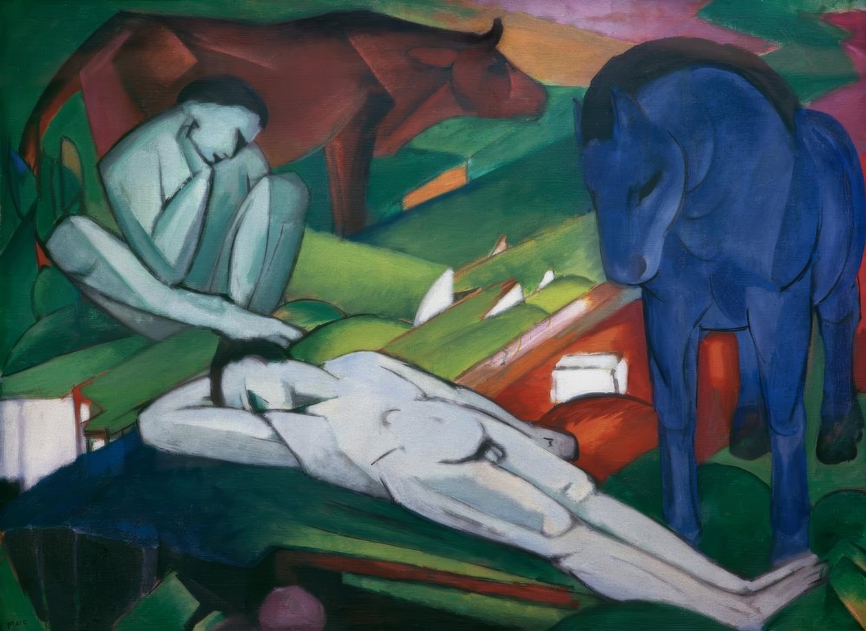 Die Hirten tekijältä Franz Marc
