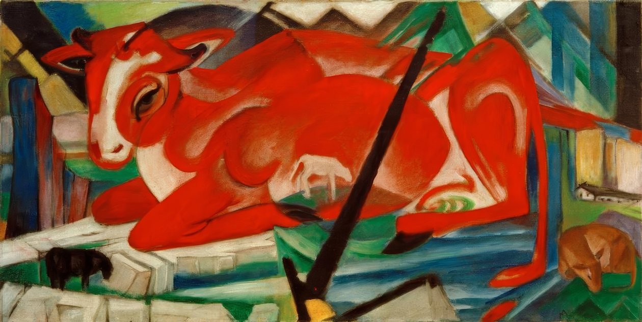 Die Weltenkuh tekijältä Franz Marc
