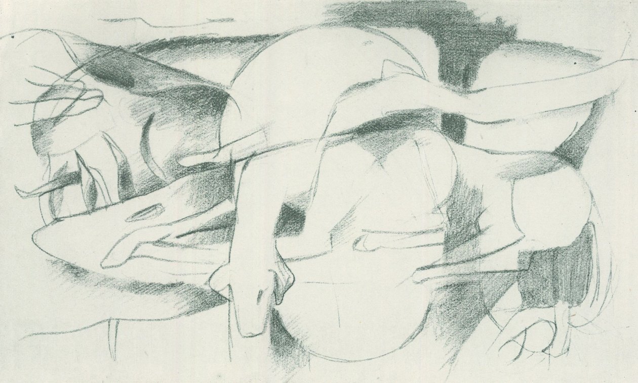 Franz Marc - Luonnoskirja kentältä - Sheet 04 tekijältä Franz Marc