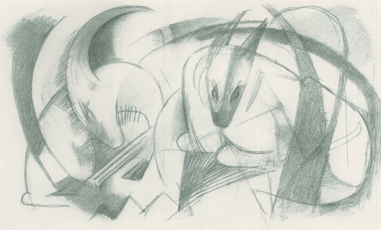 Franz Marc - Luonnoslehti kentältä - Sheet 13 tekijältä Franz Marc