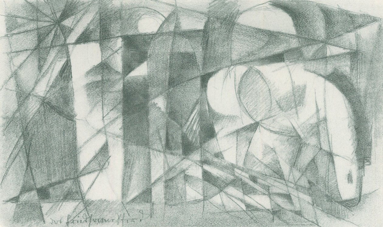 Franz Marc - Luonnoslehti kentältä - Sheet 14 tekijältä Franz Marc