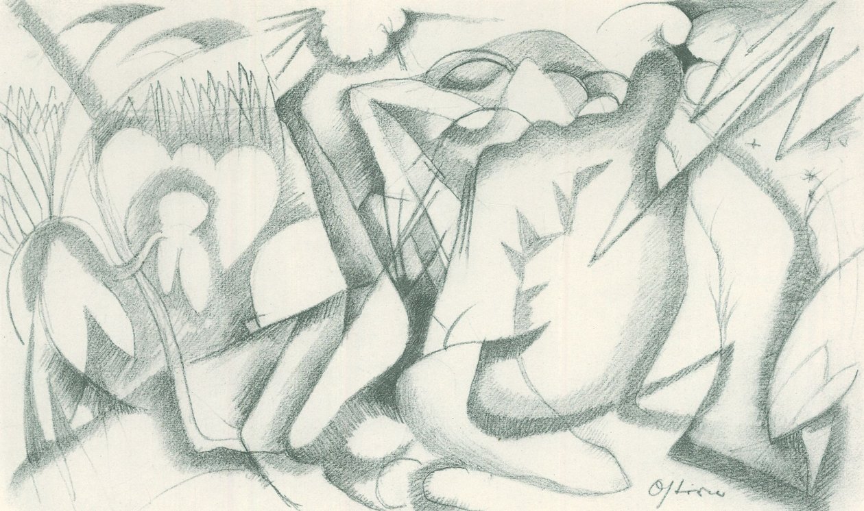 Franz Marc - Luonnoslehti kentältä - Sheet 19 tekijältä Franz Marc