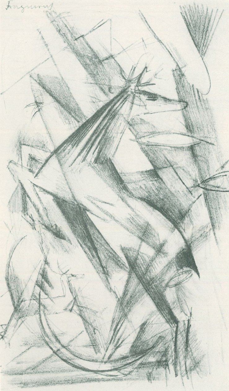 Franz Marc - Luonnoslehti kentältä - Sheet 22 tekijältä Franz Marc
