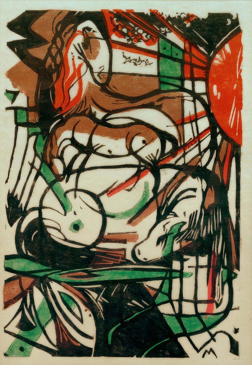 Geburt der Pferde tekijältä Franz Marc