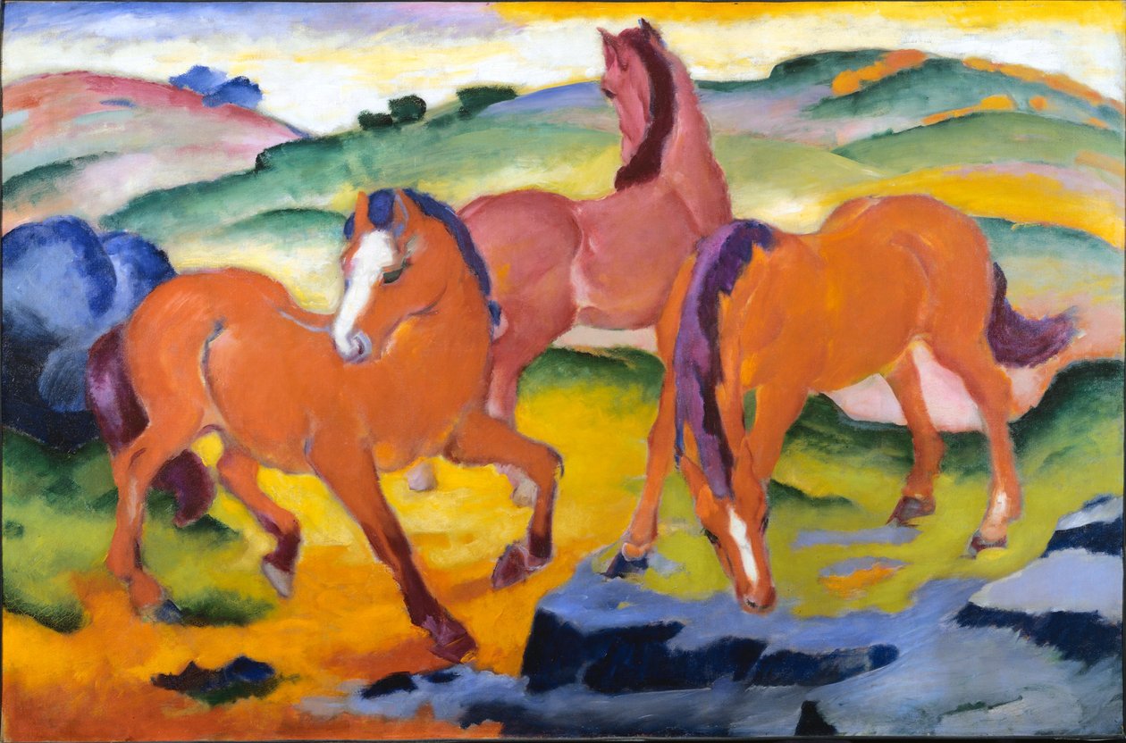 Laiduntavat hevoset IV tekijältä Franz Marc