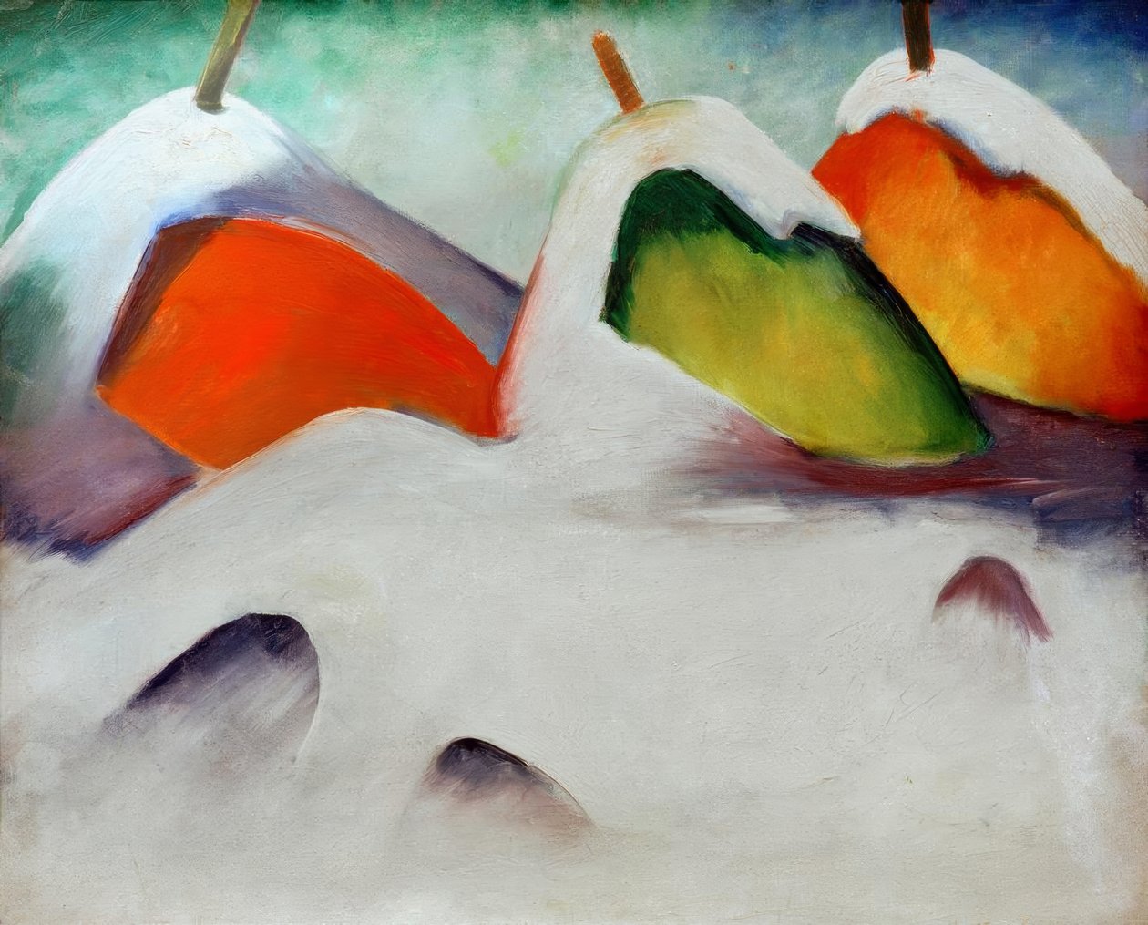 Hocken im Schnee tekijältä Franz Marc