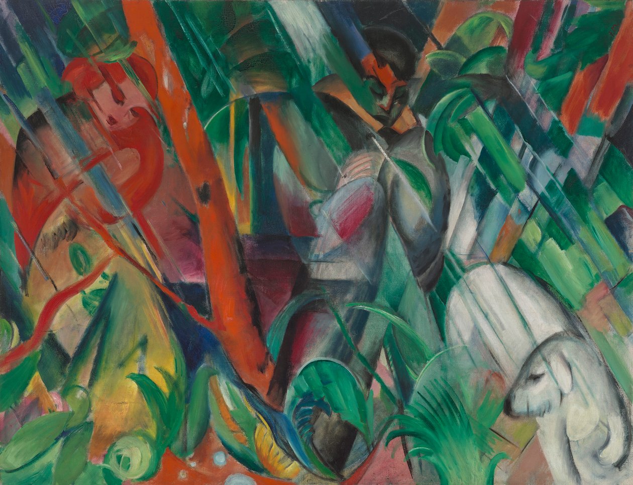 Sateessa tekijältä Franz Marc