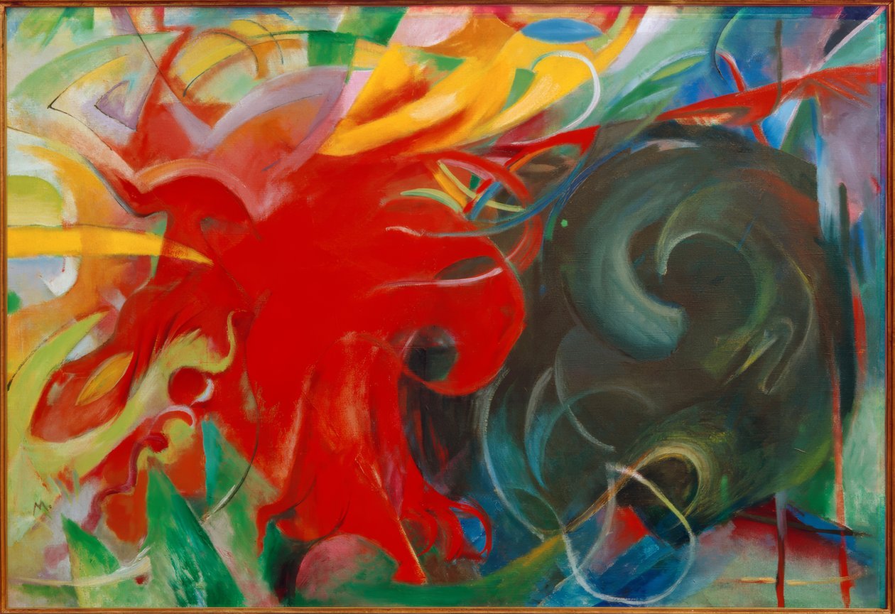 Kämpfende Formen (Abstrakte Formen I) tekijältä Franz Marc