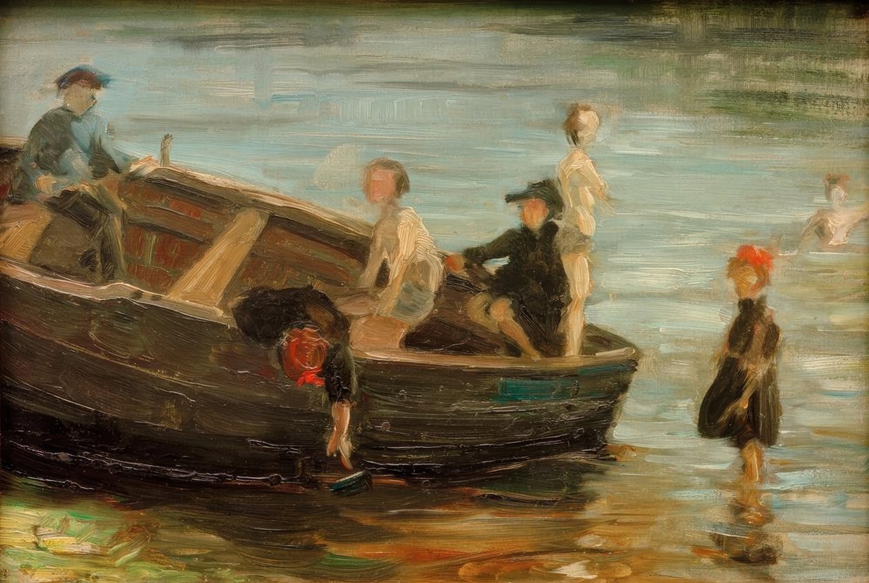 Kinder im Boot tekijältä Franz Marc